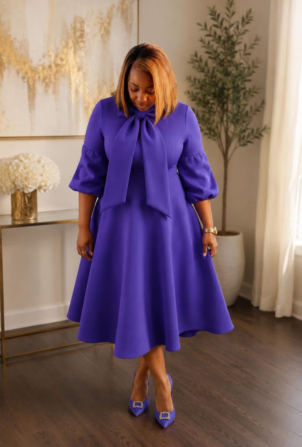 flowy bow dress Grace Midi – RBK Styles of Fashion collection_Anaya