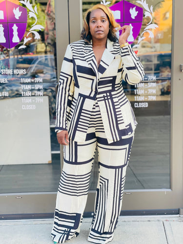 Abstract Pants Set