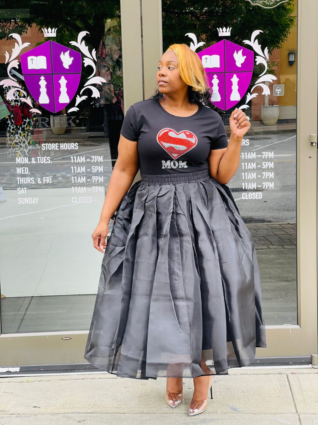 Flared Midi Skirt