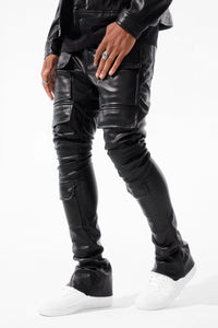 Leather Cargo Pants